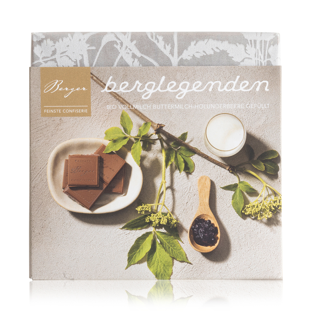 Berglegenden Buttermilch-Holunderbeere 100 g Tafel