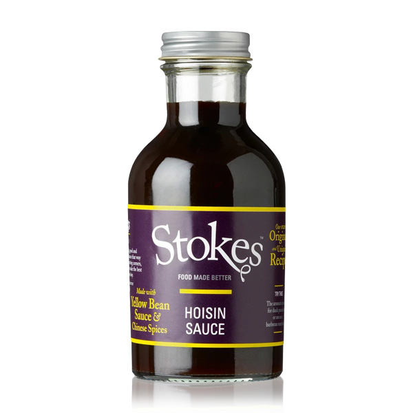 Stokes Hoisin Sauce 260 ml Flasche Produktbild einer Flasche Stokes Hoisin Sauce 260 ml vor weißem Hintergrund