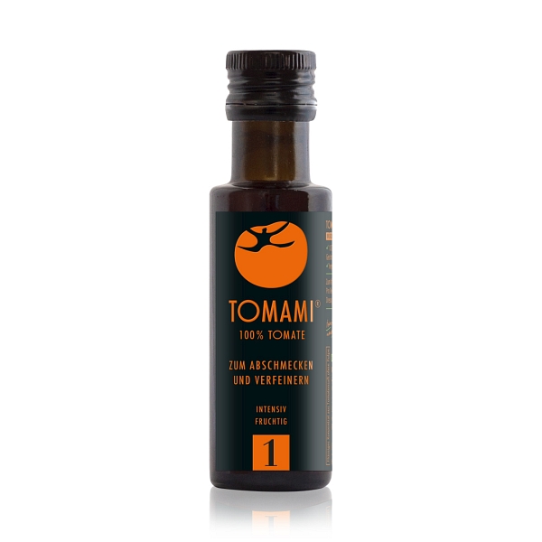 Tomami #1 Umami 90 ml Produktbild einer Flasche #1 Umami 90 ml von Tomami vor weißem Hintergrund