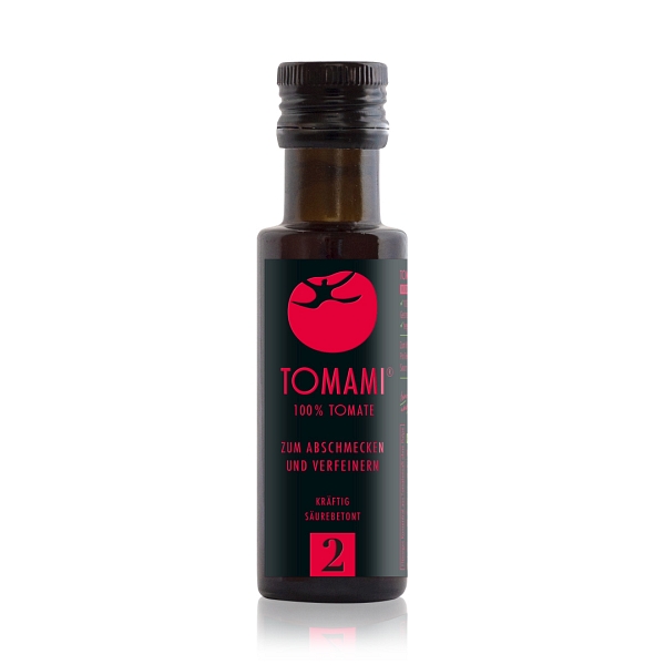 Tomami #2 Tomate 90 ml Produktbild einer Flasche #2 Tomate 90 ml von Tomami vor weißem Hintergrund