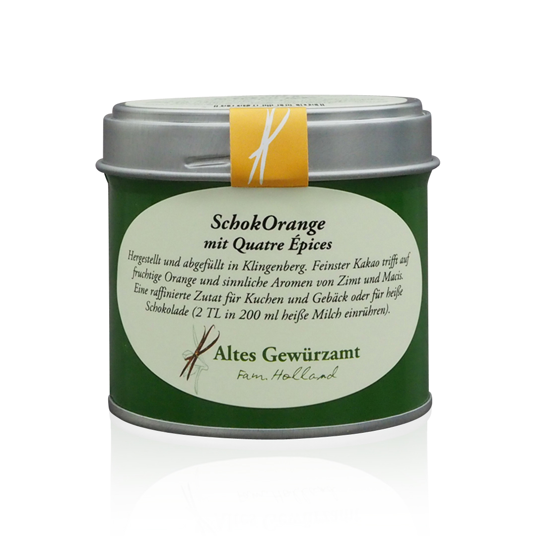 Altes Gewürzamt SchokOrange mit Quatre Pices Dose Produktbild Altes Gewürzamt SchokOrange mit Quatre Pices Dose