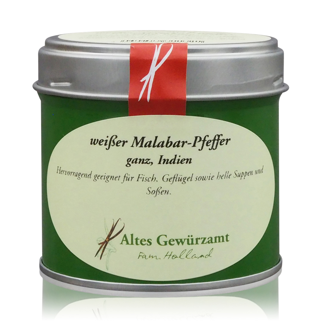 Weißer Malabar-Pfeffer 80 g Dose