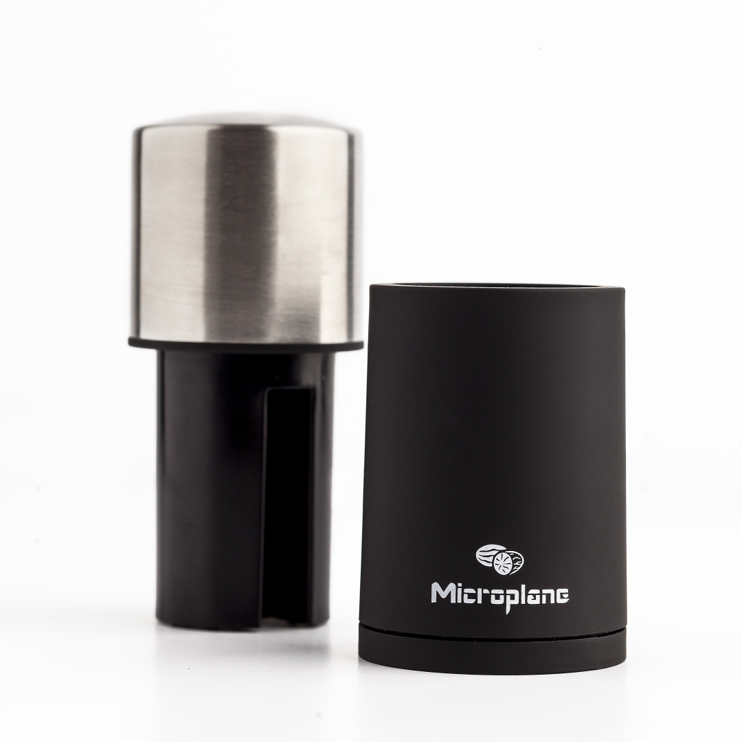 microplane-spice_mill_steel_apart-1080sq Microplane Gewürzmühle 2in1 Edelstahl geöffnet
