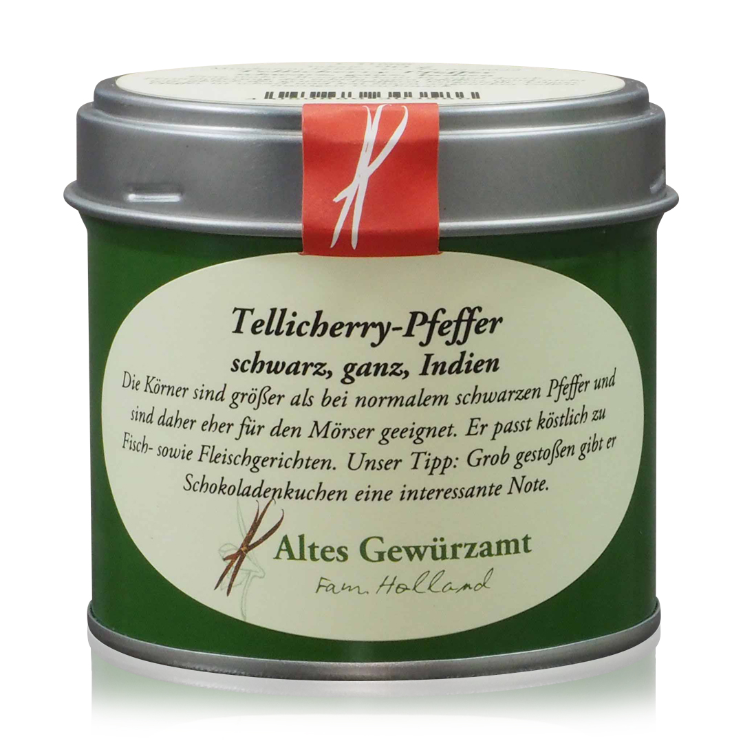 Tellicherry-Pfeffer Schwarz 90 g Dose