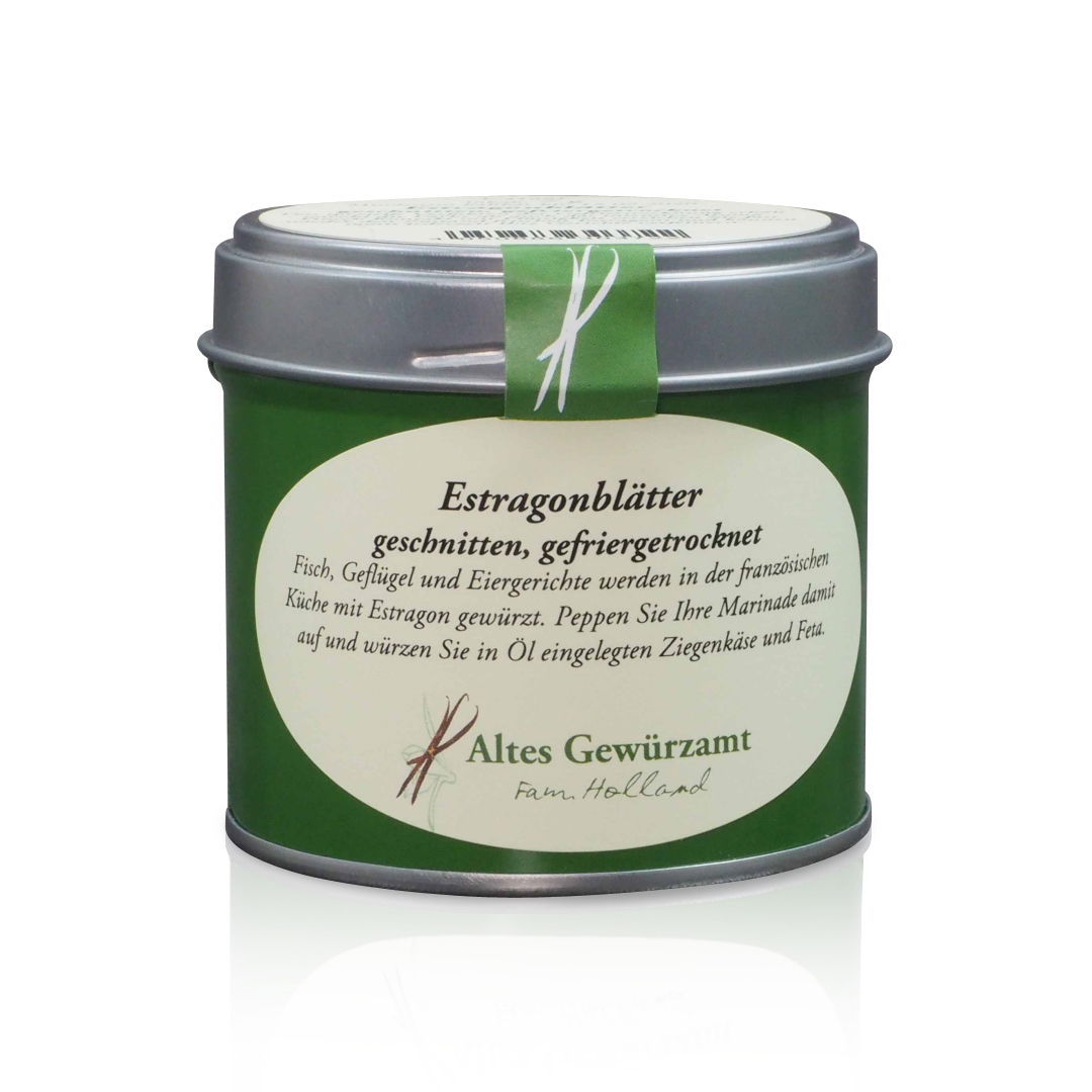 Altes Gewürzamt Estragonblätter Dose Produktbild Altes Gewürzamt Estragonblätter Dose