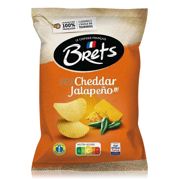 Brets Chips Cheddar & Jalapeno 125 g