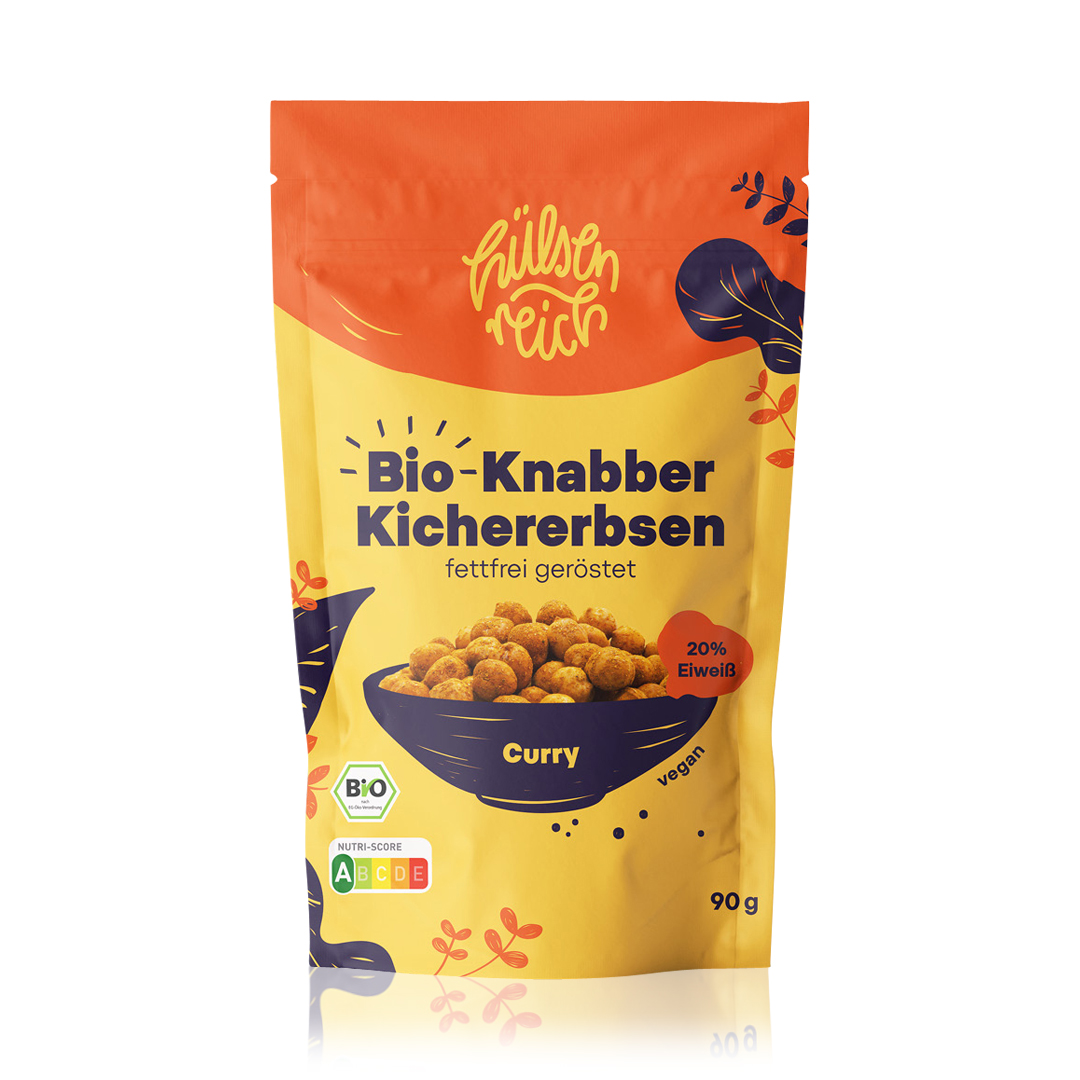 Knabber-Kichererbsen Curry 90 g Beutel