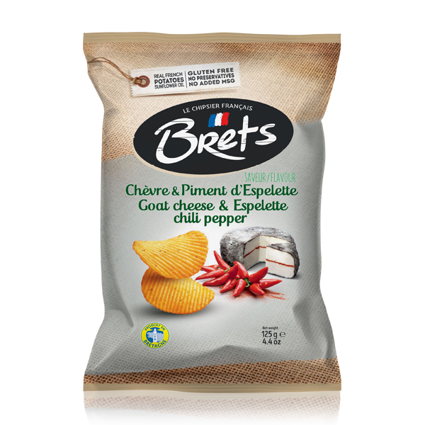 Brets Chips Ziegenkäse Piment d’Espelette 125g